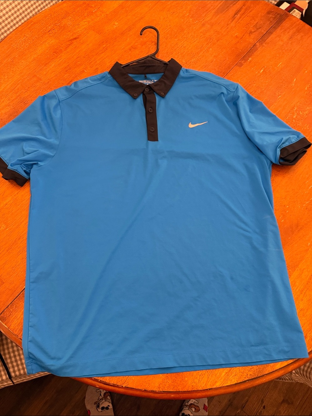 Nike Men's Bright Blue Polo with Black Trim xl